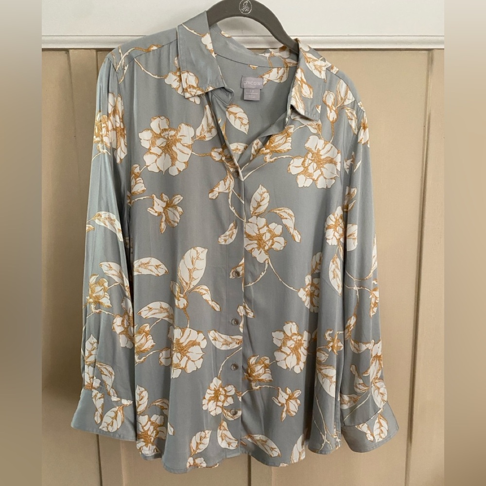 Chicos 100% model blouse sz 12-14 P